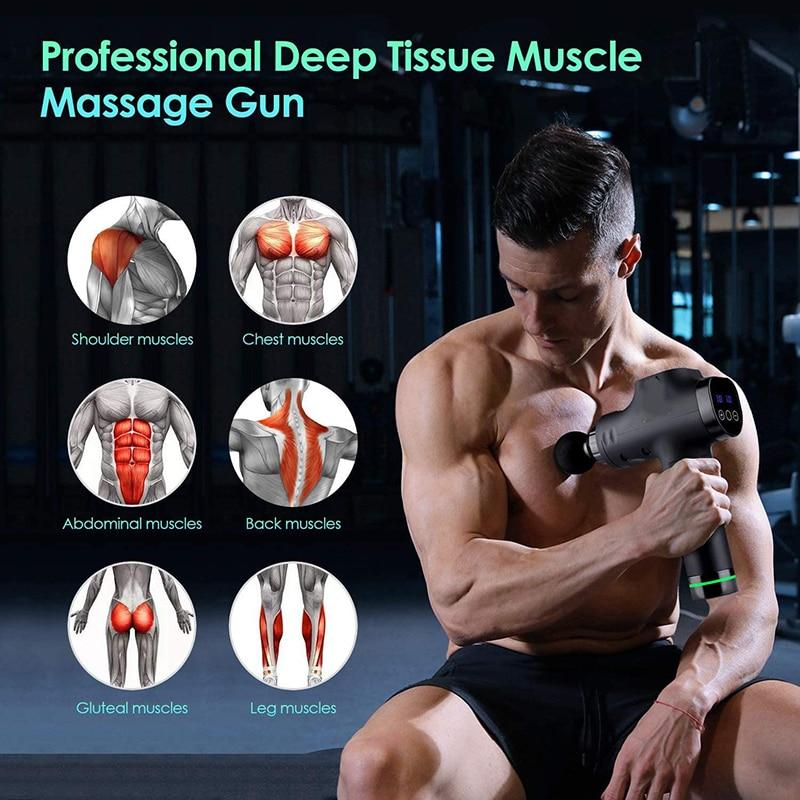30 Speed Massage Gun Theragun Professional Deep Tissue Muscle Massager Pain Relief Body Relaxation Facial Gun Fitness askddeal.com