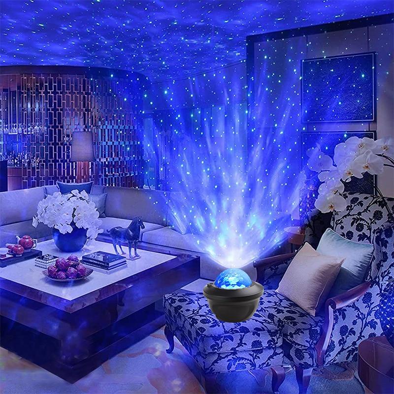 LED Star Galaxy Starry Sky Projector Night Light Built-in Bluetooth-Speaker  For Bedroom Decoration Child Kids Birthd askddeal.com
