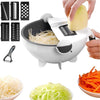 Vegetable Cutter with Drain Basket 9 in 1 Slicer, Multi-functional Magic Kitchen Veggie Fruit Shredder Grater Slicer askddeal.com